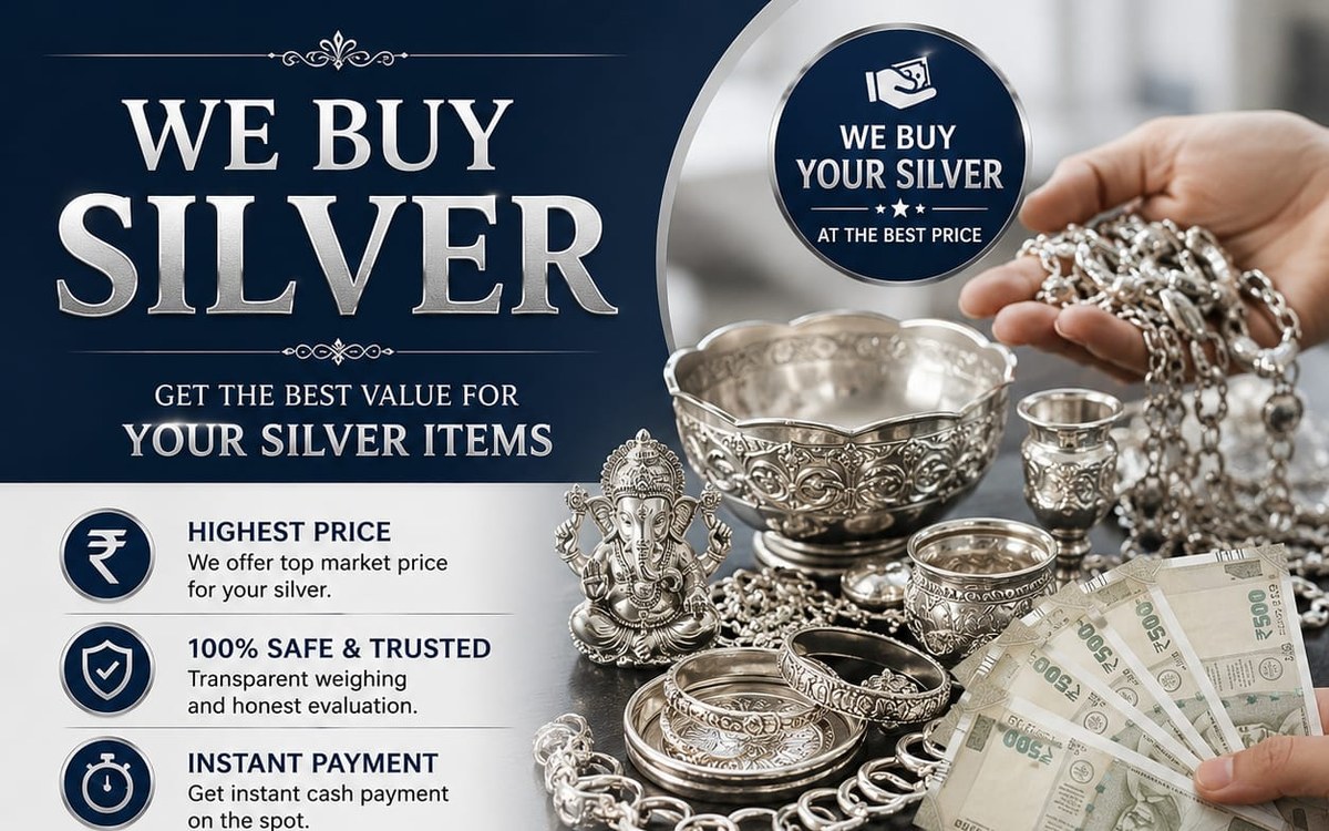 Akshari Gold Buyers poster: we buy silver, best value for your silver items